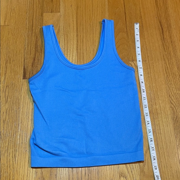 Target Blue Ribbed Tank Top - Picture 2 of 5